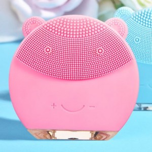 Elektroninis silikoninis šepetys "Linksmasis meškiukas" (veidui ir kūnui)