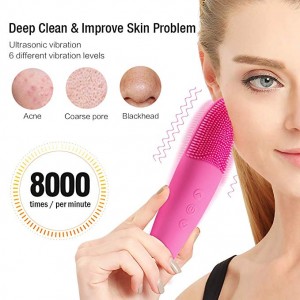 Elektroninis silikoninis šepetys "Vonios malonumai 4" (veidui ir kūnui)