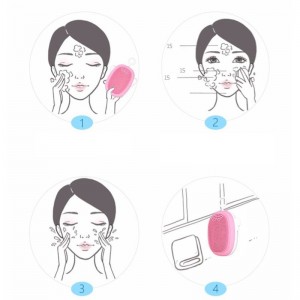 Elektroninis silikoninis šepetys "Švaros angeliukas" (veidui ir kūnui)