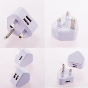 UK į 2 USB elektros lizdo perėjimas "Išvažiuoju į UK"