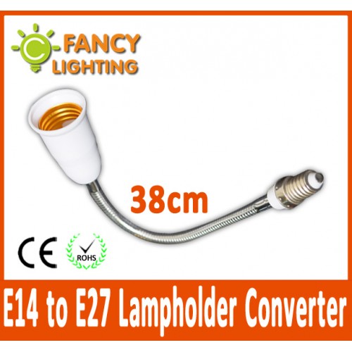 Prailgintojas iš E14 į E27 (38 cm, labai kokybiškas, 2 vnt.)