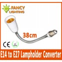 Prailgintojas iš E14 į E27 (38 cm, labai kokybiškas, 2 vnt.)