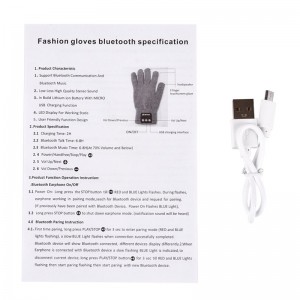 Pirštinės su grotuvu "Progreso viršūnė 3"  (Wireless, Bluetooth)