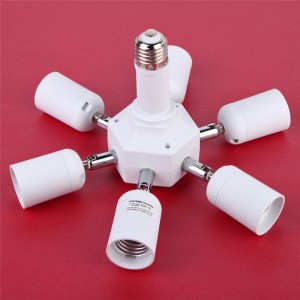 6 lempų šakotuvas E27 (Forografavimui, filmavimams)