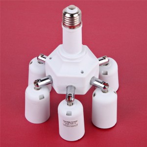 6 lempų šakotuvas E27 (Forografavimui, filmavimams)