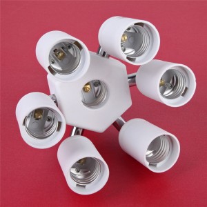 6 lempų šakotuvas E27 (Forografavimui, filmavimams)