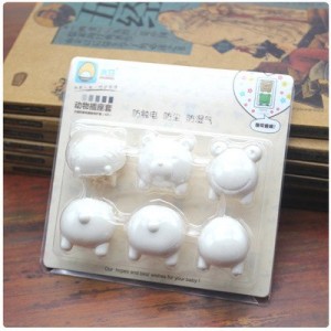 Elektros rozetės apsaugos "Meškiukai 3" (6 vnt)