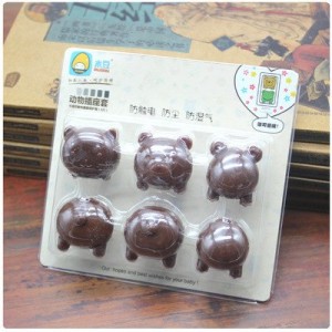 Elektros rozetės apsaugos "Meškiukai 4" (6 vnt)