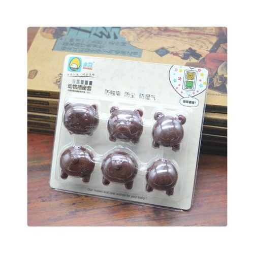 Elektros rozetės apsaugos "Meškiukai 4" (6 vnt)