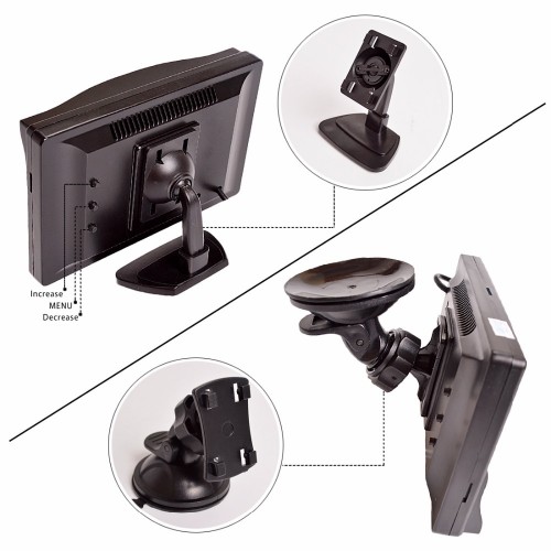 Monitorius automobiliui "Rimtas stilius 2" (TFT LCD 5" HD 16:9 800x480)