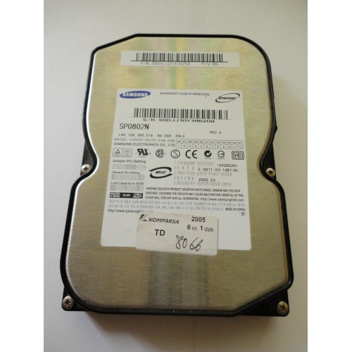 Kietasis diskas - Samsung - 80 GB - SP0802N