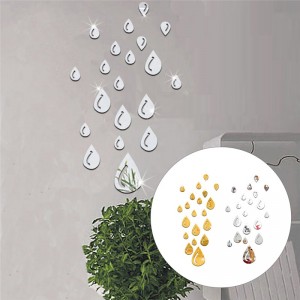 Veidrodiniai lipdukai "Sidabriniai lašai" (20 vnt.)