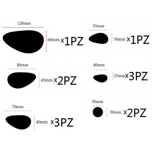 Veidrodiniai lipdukai "Auksniai veidrodukai" (12 vnt.)