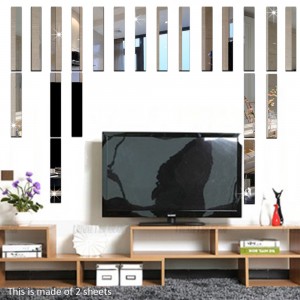 Veidrodinis lipdukas "Sidabro juosta" (5 x 28 cm, 1 vnt.)