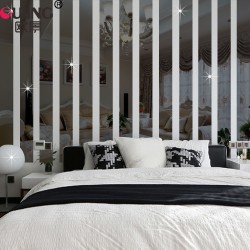 Veidrodinis lipdukas "Sidabro juosta" (10 x 38 cm, 1 vnt.)