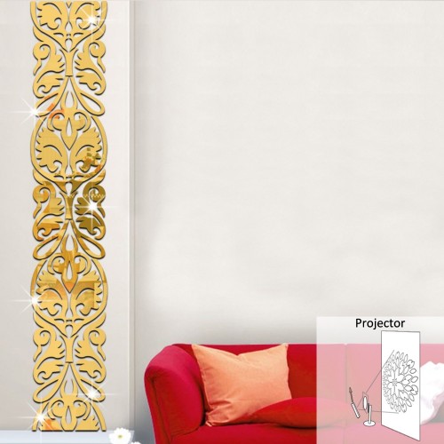 Veidrodiniai lipdukai "Nuostabusis ornamentas 4" (157 x 28 cm, 29 vnt.)