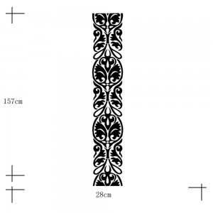 Veidrodiniai lipdukai "Nuostabusis ornamentas 4" (157 x 28 cm, 29 vnt.)