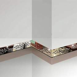 Veidrodiniai lipdukai "Sidabrinis ornamentas" (28 x 7.5 cm, 5 vnt.)