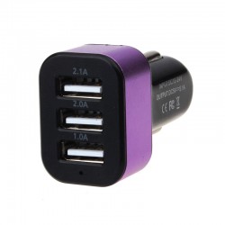 USB įkroviklis automobiliui "Universalas 4" (5V 2.1A, 2A, 1A)