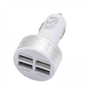 USB įkroviklis automobiliui "Universalas 10" (5V 2.1A, 1A x 3)