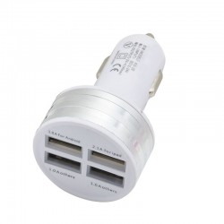 USB įkroviklis automobiliui "Universalas 10" (5V 2.1A, 1A x 3)