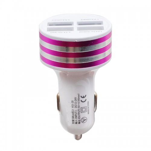 USB įkroviklis automobiliui "Universalas 11" (5V 2.1A, 1A x 3)