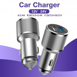 USB įkroviklis automobiliui "Profesionalas 15" (3.0 x 2)