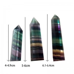 Natūralus mineralas "Spalvotasis obeliskas" (floritas, 4 cm)
