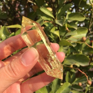 Natūralus mineralas "Auksinis obeliskas 2" (citrino kristalas, 60 g)