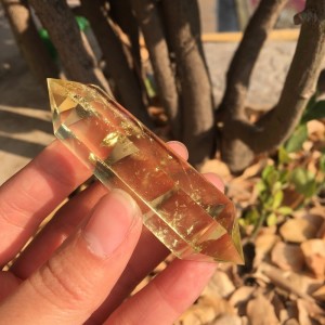 Natūralus mineralas "Auksinis obeliskas 2" (citrino kristalas, 60 g)