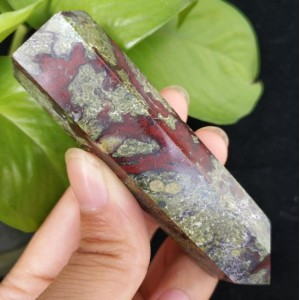 Natūralus mineralas "Modernus obeliskas 12" (drakono akmuo, 8 cm, 70 g)