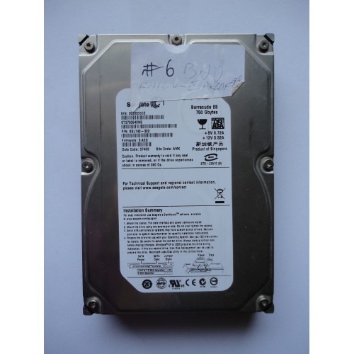 Seagate Baracuda - 750 GB - ST3750640NS
