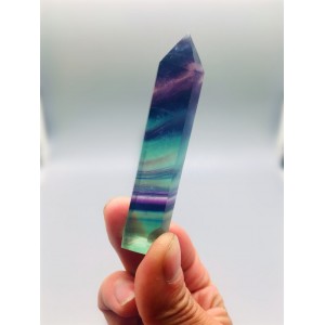 Natūralus mineralas "Spalvotasis obeliskas 7" (floritas, 8 cm, 3 vnt)