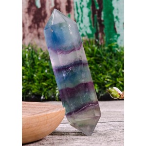 Natūralus mineralas "Spalvotasis obeliskas 9" (floritas, 11 cm, 110 g)
