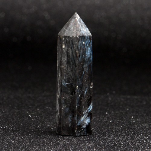 Natūralus mineralas "Juodasis obeliskas 2" (floritas, 7.5 x 2 cm)