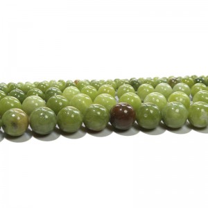 Karoliukai "Žalioji elegancija" (žaliasis jadas)