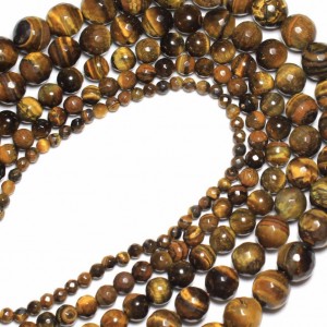 Karoliukai "Tigro akis 3" (tigro akmuo)