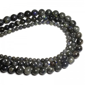 Karoliukai "Tamsioji elegancija 3" (labradoritas)