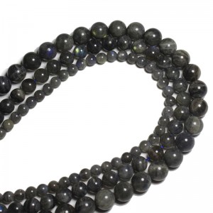 Karoliukai "Tamsioji elegancija 3" (labradoritas)