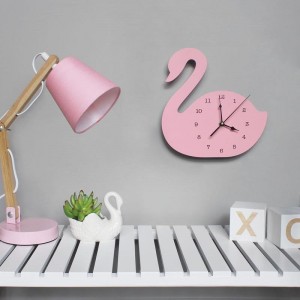 Sieninis laikrodis "Rožinė gulbė" (24 cm)
