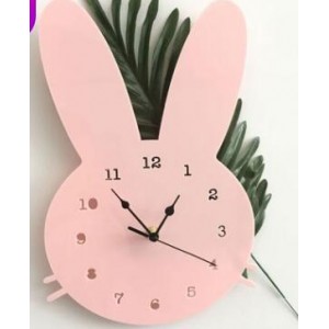 Sieninis laikrodis "Rožinis kiškutis" (24 cm)