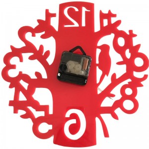 Sieninis laikrodis "Medis ir paukštelis 4" (22 cm)
