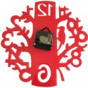 Sieninis laikrodis "Medis ir paukštelis 4" (22 cm)