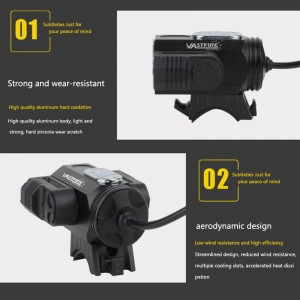 Dviračio prožektorius "Triguba šviesa 3"