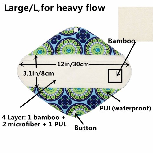 Daugkartinio naudojimo higieniniai įklotai "Švaruolė 12" (5 vnt.)
