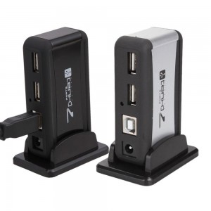 USB 7 lizdų išorinis šakotuvas + AC adapteris