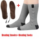 Elektroninės šildančios kojinės "Nebaisi žiema" + šildantys vidiniai batų padai "Lokio letenėlės" (USB, medvilninės)