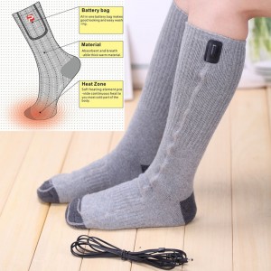 Elektroninės šildančios kojinės "Nebaisi žiema" + šildantys vidiniai batų padai "Lokio letenėlės" (USB, medvilninės)