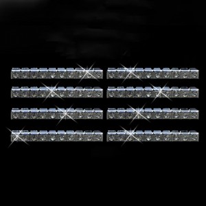 Dekoratyvinės plokštelės automobiliui "Stiliaus elegancija" (8 vnt)