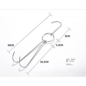 Plieniniai kabliai griliui "Aukščiausia klasė" (5 mm 24 cm, 5 vnt.)